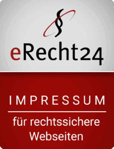 Impressum für Webseite von eRecht24.de